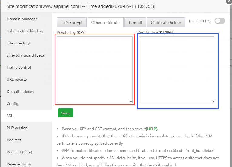 aapanel-SSL-Box